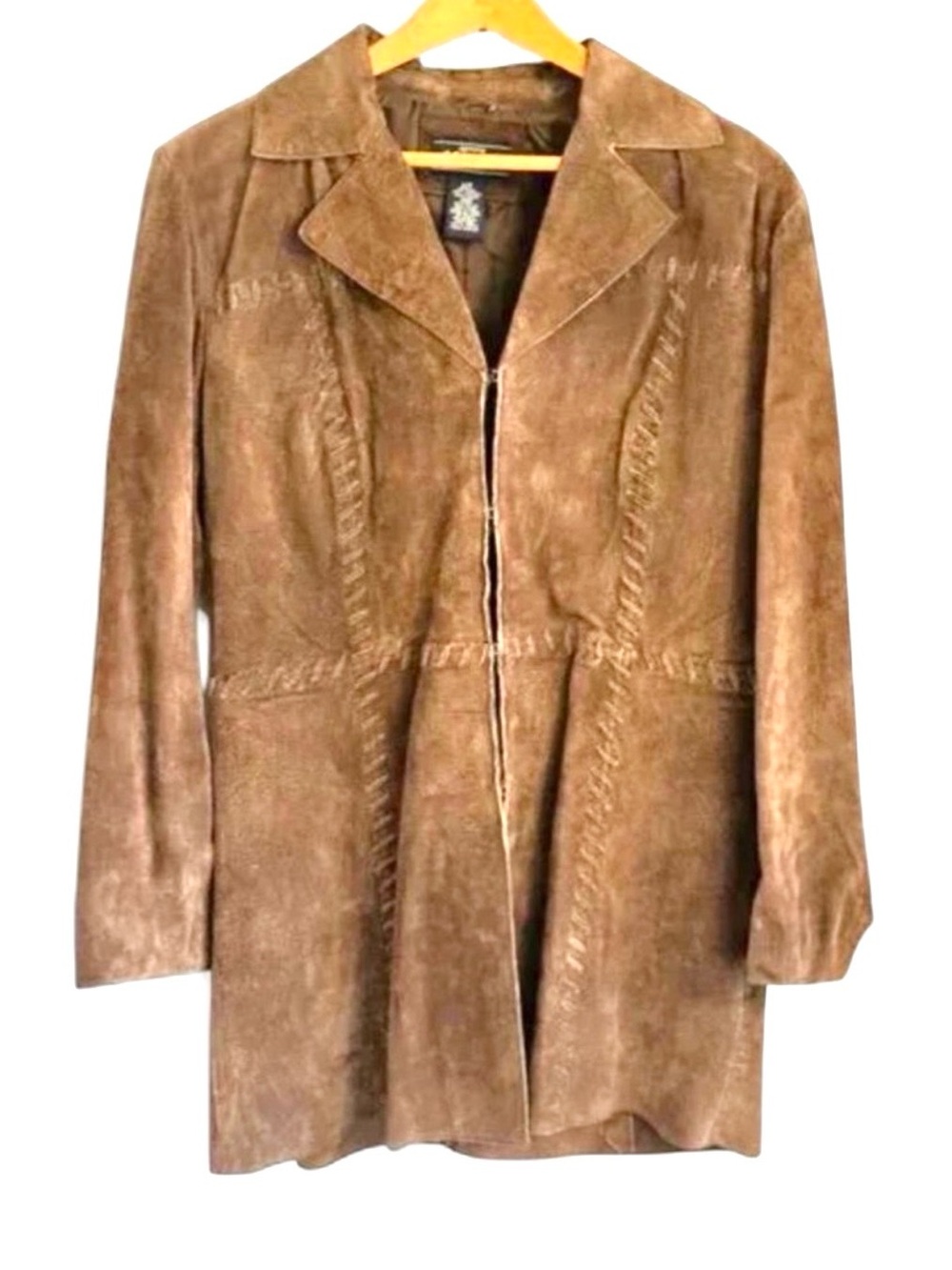 VTG Y2K Rare Genuine Suede Western Chore Jacket Latch Closure Size Women’s Large